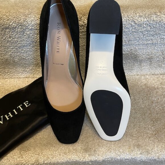 Ron White Black Suede Pumps - Picture 3 of 5